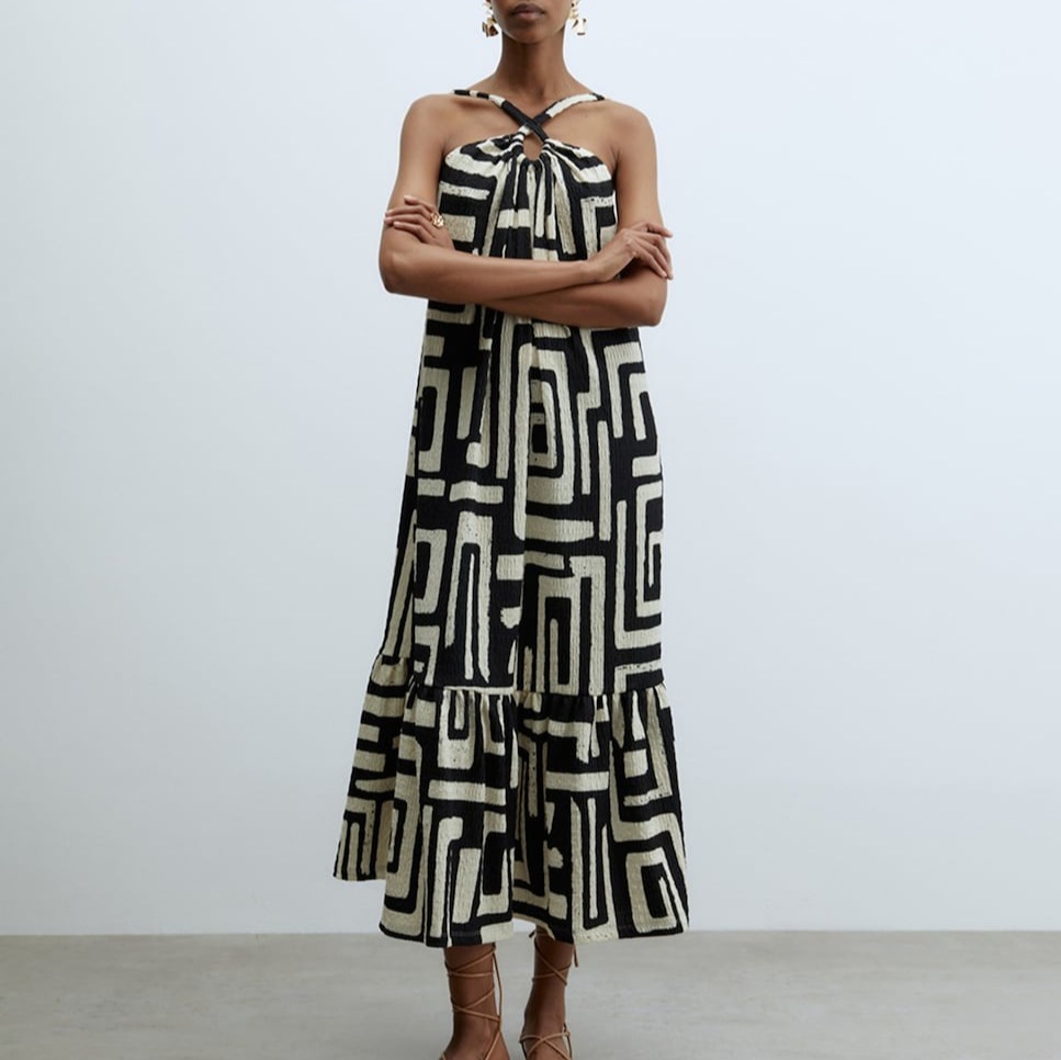 Sfera - Vestido estructura halter.