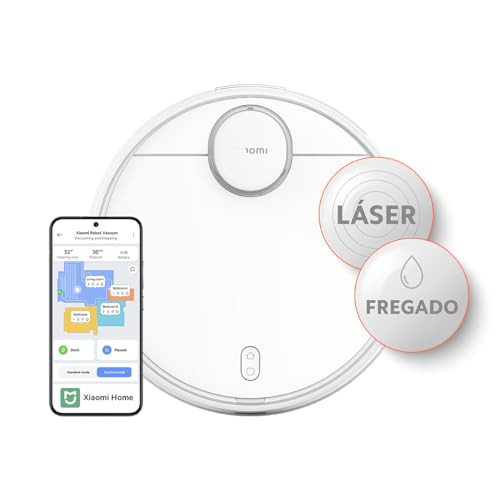 XIAOMI Robot Vacuum S12 - Robot Aspirador y fregasuelos con Sistema Inteligente de navegación láser (LDS), succión de 4000 Pa, rutas de Limpieza en Zigzag, Blanco