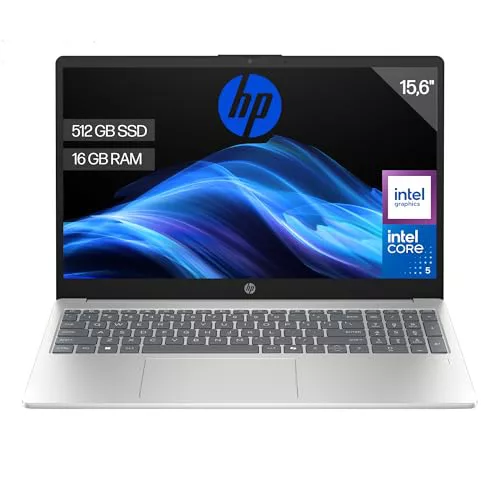 HP 15-fd0404ns - Ordenador portátil de 15.6" FHD (Intel Core 5 120U, 16GB RAM, 512GB SSD)