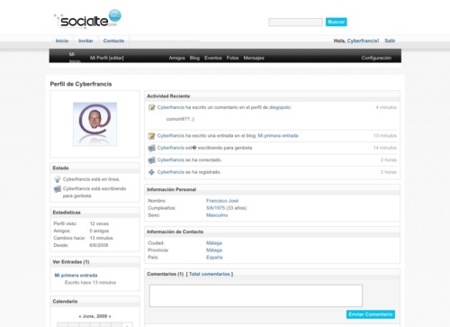Socialte, red social minimalista tipo Tuenti
