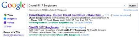 Búsqueda en Google - Channel Sunglasses