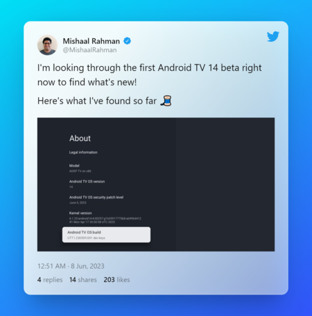 Tweet By Mishaal Rahman