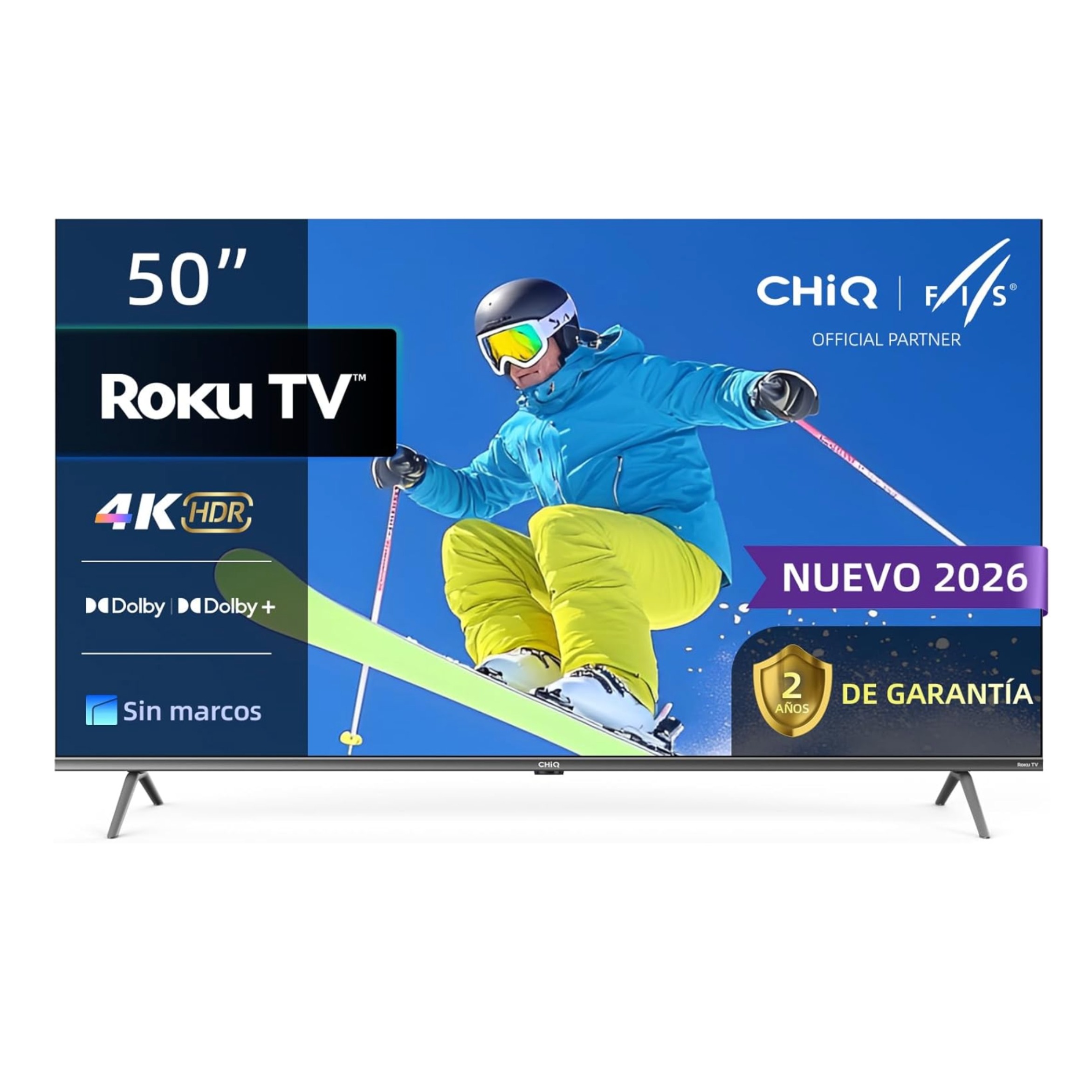 Smart TV CHiQ 4K de 50 pulgadas con Roku TV