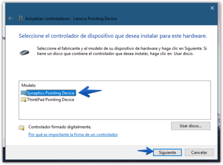 para que sirve synaptics pointing device driver windows 7