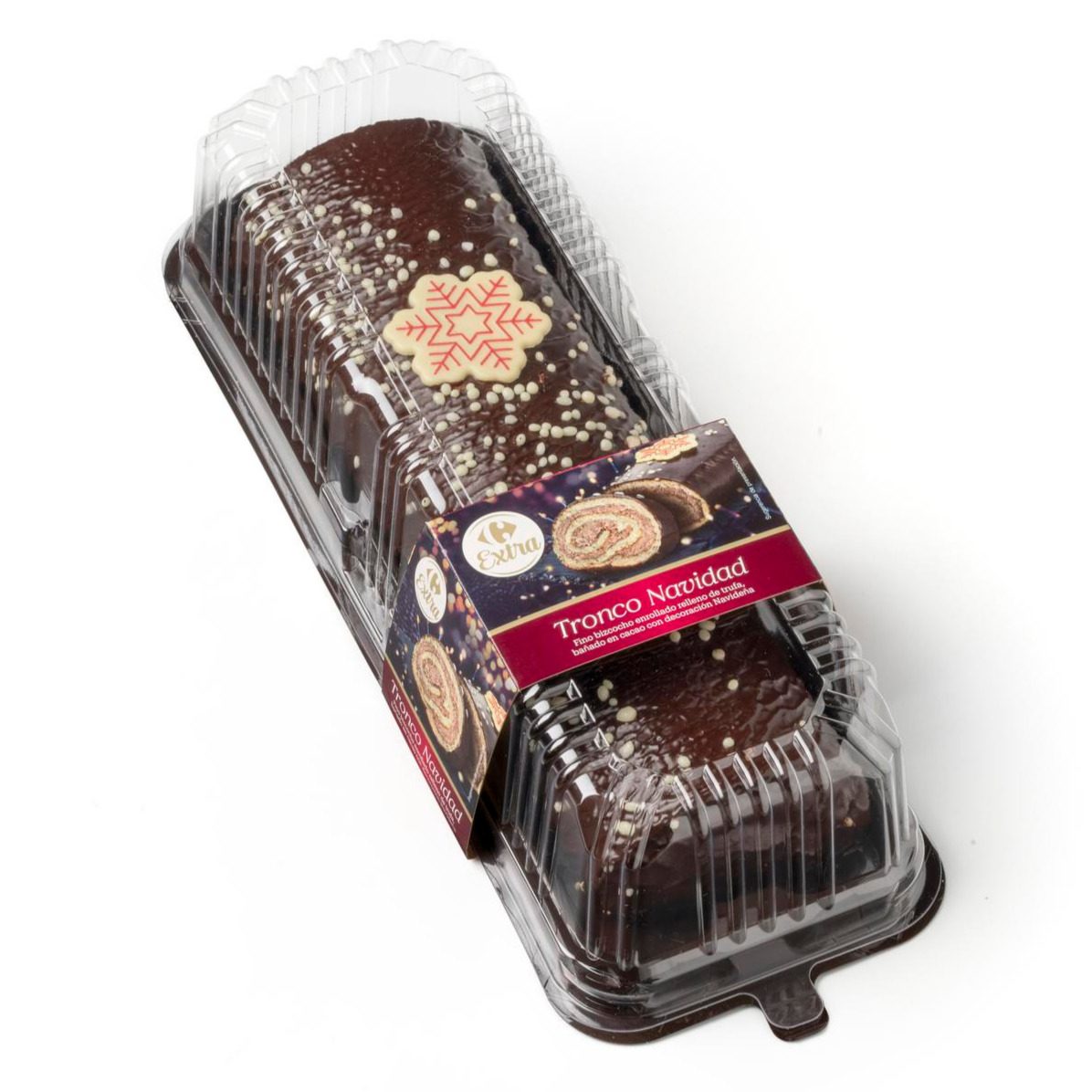Tronco de chocolate con decoración navideña 550 g
