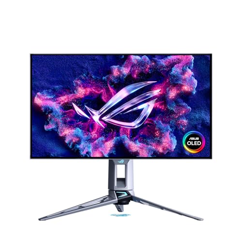ASUS ROG Swift OLED PG27AQWP-W - Monitor TrueBlack Glossy Tandem de 27, Modo Dual (540 Hz QHD, 720 Hz HD), 0,02 ms, OLED Care Pro, Neo Proximity Sensor, VESA DisplayHDR 500 True Black, DP 2.1