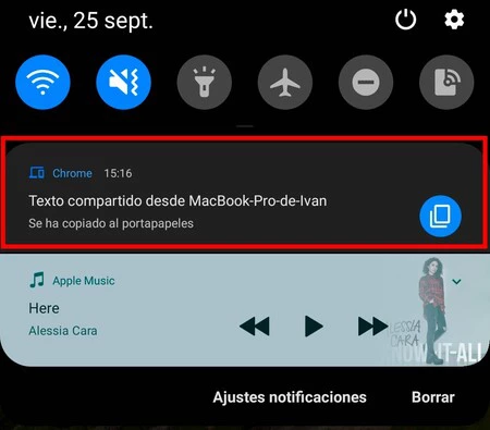 テキストをコピーして貼り付けた Google Chrome