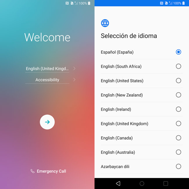 Configuracion Nuevo Android