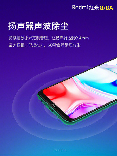 Sistema de limpieza de los Redmi™ ocho y Redmi™ 8A