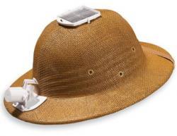 Sombrero para safari con placa solar refrescante