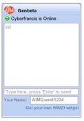 AIM Wimzi, widget similar a Plugoo pero oficial de la red de AIM