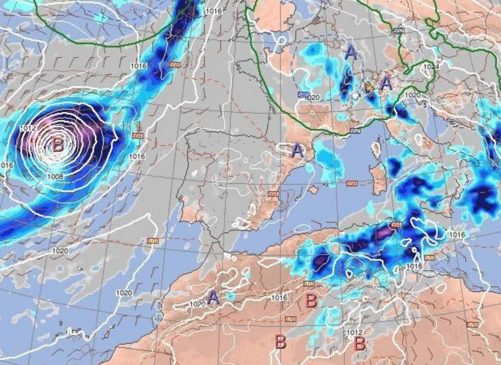 El otoño se acerca en forma de enorme borrasca extratropical, pero en España no lo vamos a notar hasta el último momento