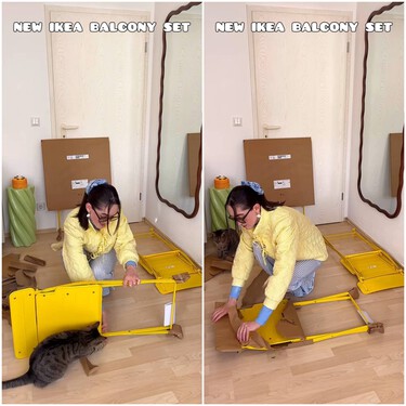 Una alemana tenía un balcón triste y aburrido: quiso llenarlo de color para sentirse en la Toscana con muebles y complementos de Ikea 