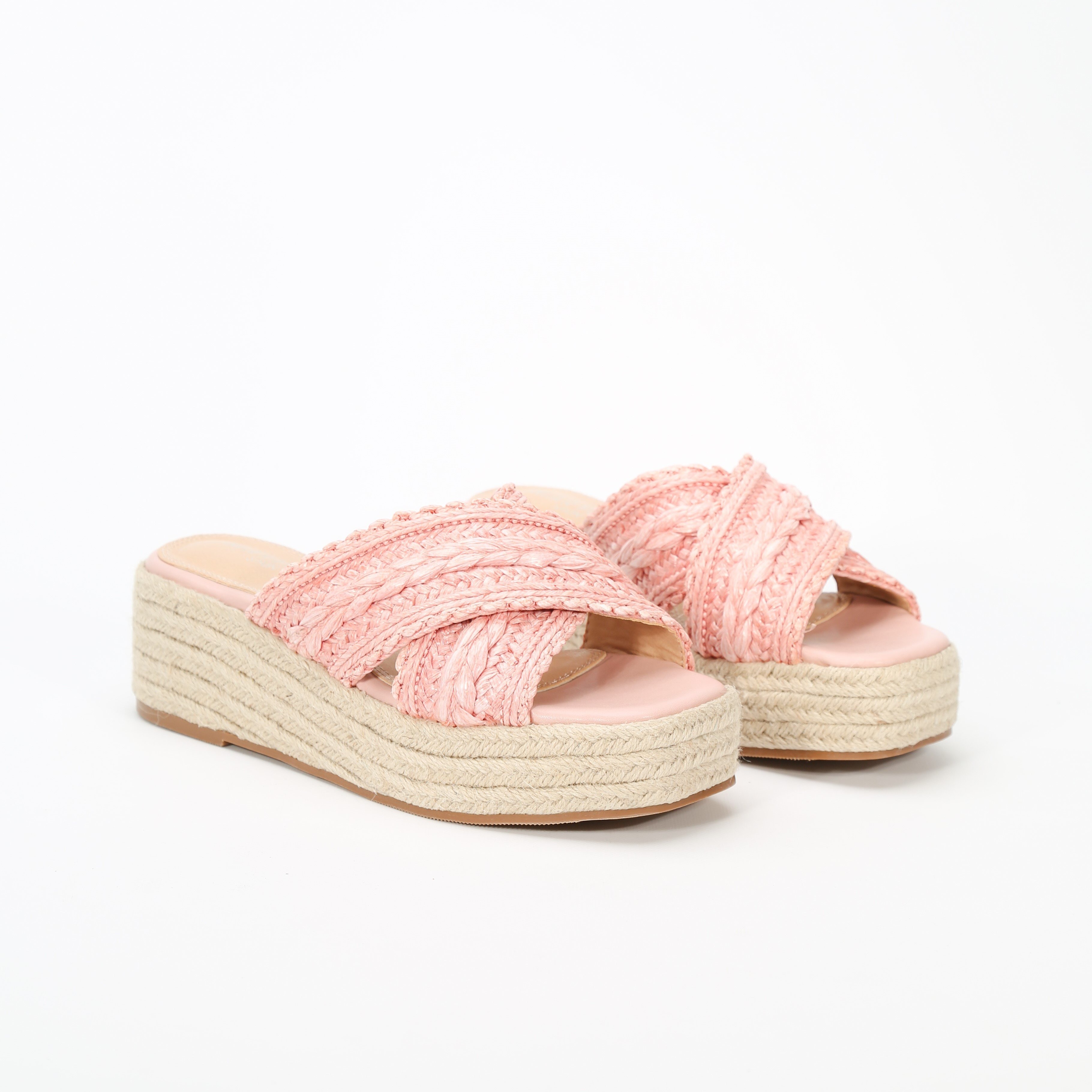 Sandalias corales con plataforma