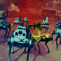 El Ejército chino tiene una nueva unidad: la "manada de lobos" robots con toda clase de armamento autónomo 