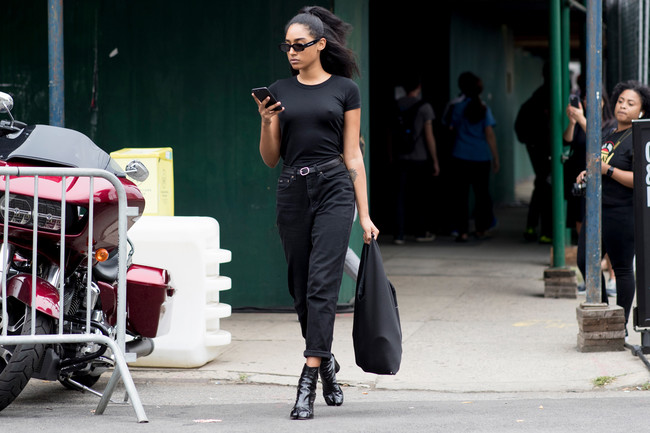 street style nyfw negro