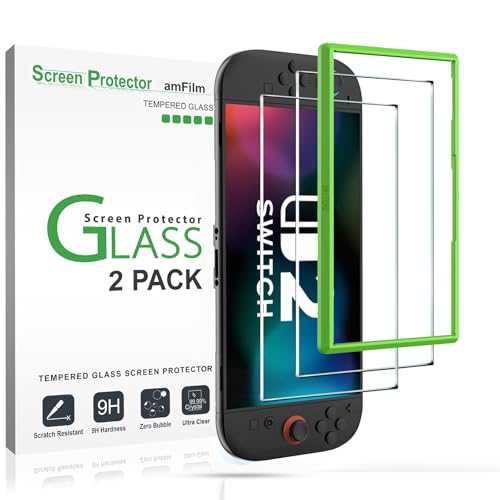 amFilm Compatible con Nintendo Switch 2 Modelo 2025 Protector Pantalla