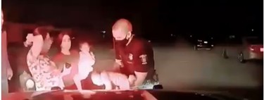 El angustioso rescate en el que un policía salva la vida de una bebé de tres semanas que se había atragantado