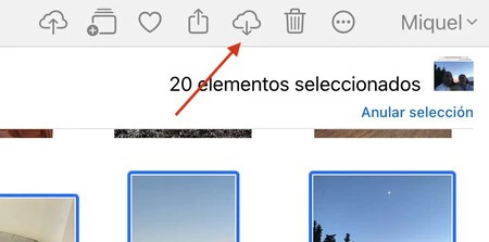 ICloud Web 写真のダウンロード