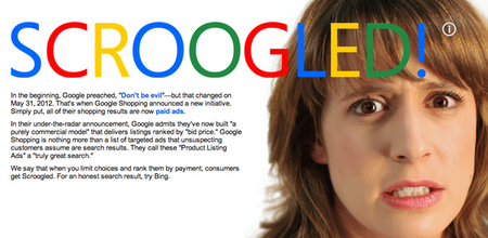 Scroogled, la campaña de Microsoft en contra de Google