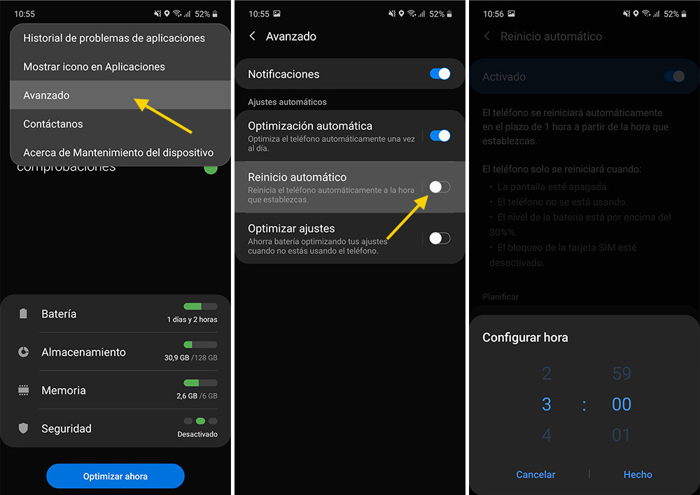 Cómo programar un móvil Android para que se encienda y apague a cierta hora