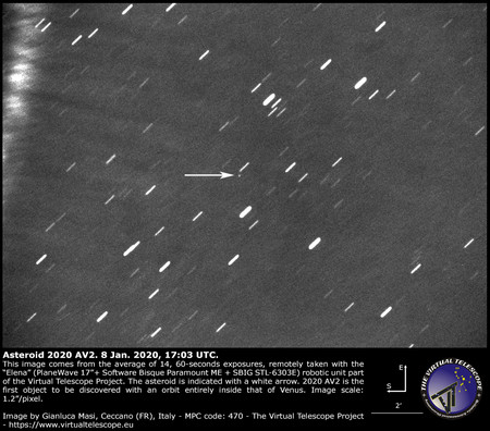 Primera imagen del que es el asteroide más cercano al Sol hasta el momento