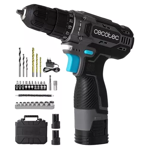 Cecotec Taladro Atornillador a 2 Baterías 16V y 2000mAh PowerForce 1620 Easy Hand