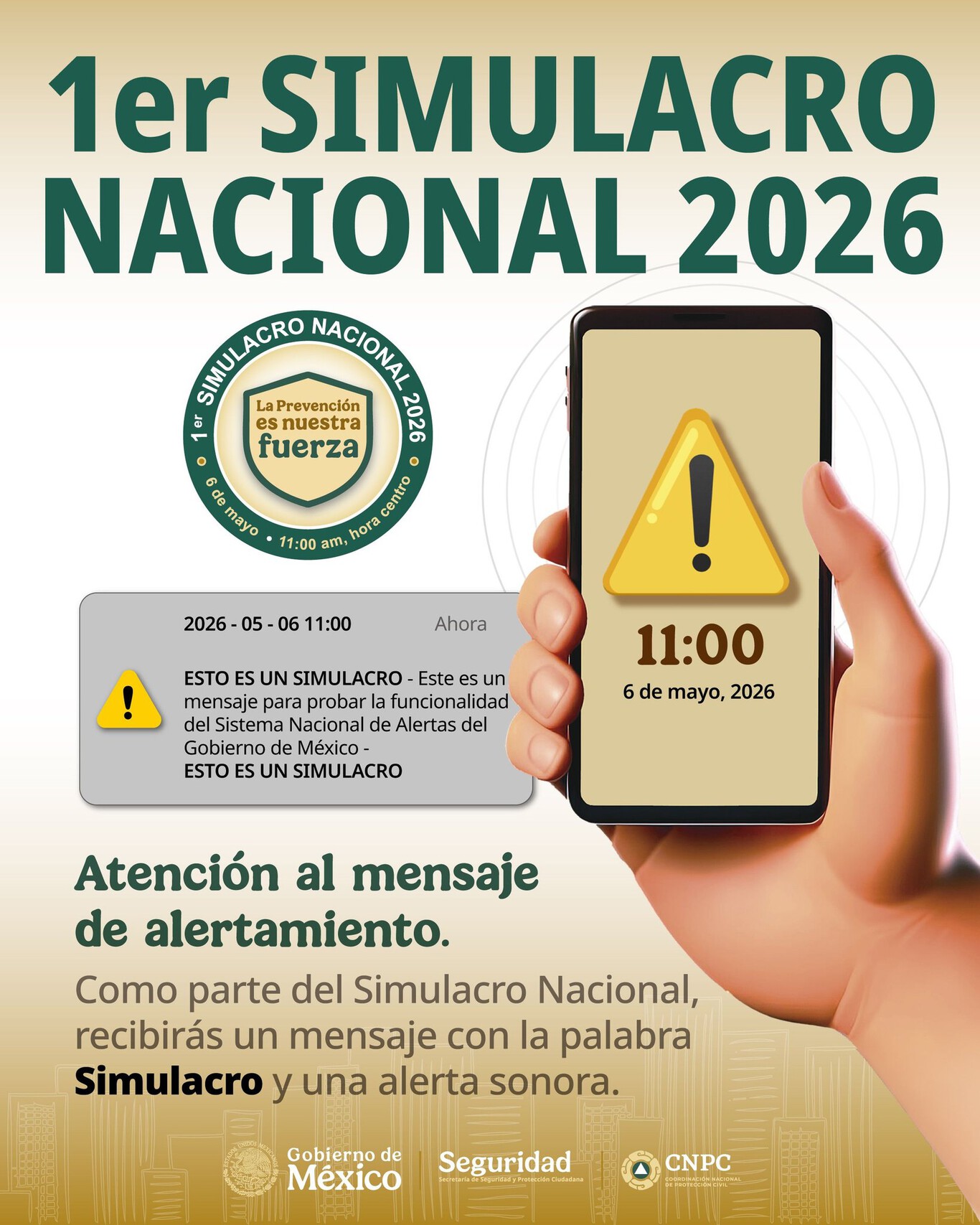 México tendrá su Primer Simulacro Nacional 2026 el 6 de mayo: así ...