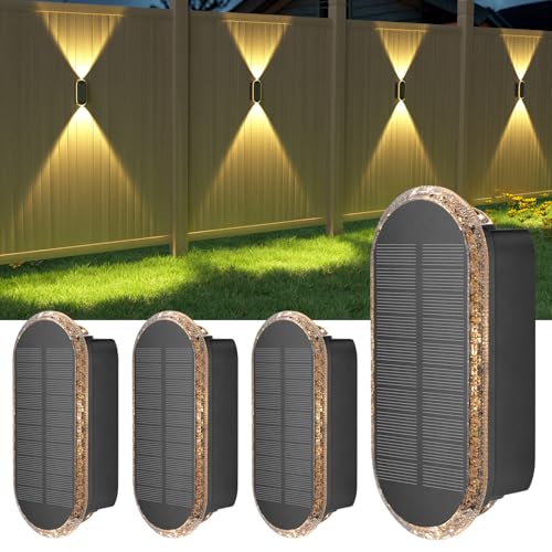 ELLASAY Aplique Solar Pared Exterior, Pack de 4