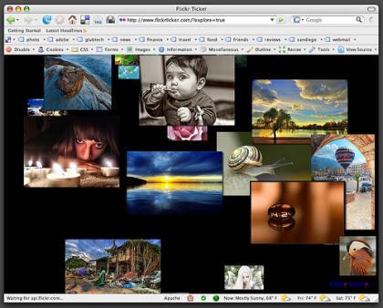 Flickr Ticker, flickr como en un AppleTV