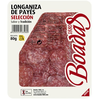 Alerta alimentaria por Salmonella en longaniza en lonchas vendida en Andalucía, Cataluña, Comunidad Valenciana y Murcia 