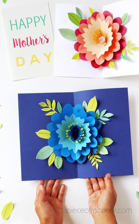 Diy Happy Mothers Day Card Handmade Pop Up Flower Free Printable Cricut Maker Paper Craft Svg Easy Tutorial Apieceofrainbow 1
