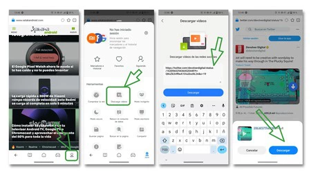 矢印が表示されない場合は、ビデオのリンクをコピーし、「ダウンローダー」を検索してそのリンクをコピーできます。