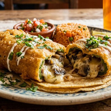 Cómo hacer chiles poblanos rellenos de champiñones con queso y un toque de cerveza: receta fácil y en solo 30 minutos 