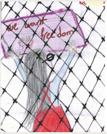 Dibujo niños isla de Navidad 2