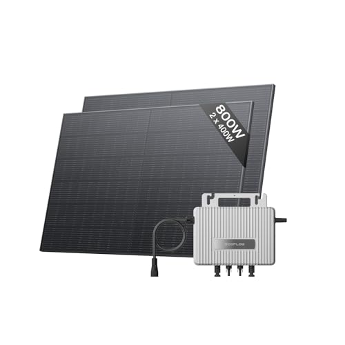 Kit solar ECOFLOW STREAM, inversor de 800W, 2 paneles solares FV 400 W