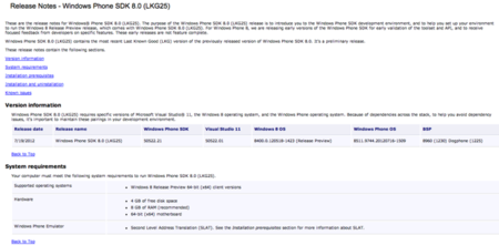 Release Notes WP8