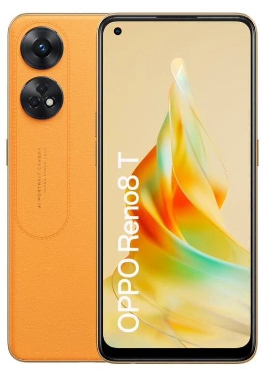 Smartphone OPPO Reno 8T 8+128 GB naranja + cable USB 3.1