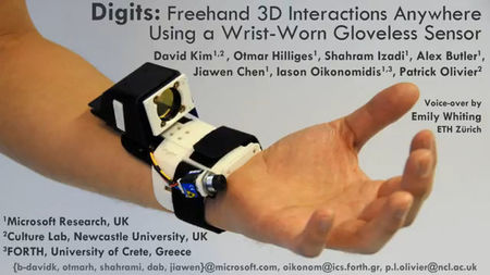 Microsoft presenta Digits, un dispositivo de detección de movimiento basado en infrarrojos