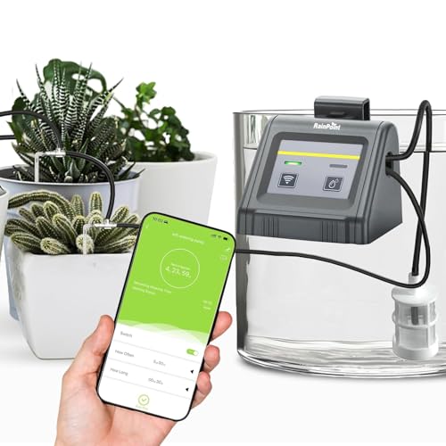 RAINPOINT WiFi Riego por Goteo Automático, Volumen de Agua Ajustable, Control Remoto por APP, Sistema de Riego Automático para Hasta 10 Plantas y Macetas de Interior