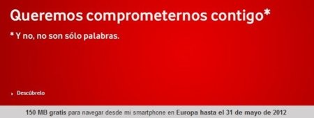 Vodafone eliminará los MB para navegar por Europa de sus tarifas por tallas a las nuevas contrataciones