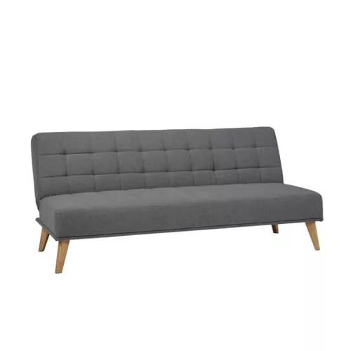 SHIITO | Modelo Versalles - Sofá Cama con Apertura Clic-Clac | Donde la Elegancia y el Confort se encuentran | Diseño Capitoné en Color Gris | 189.5 x 88 x 89 cm