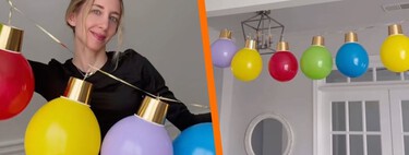 Globos en forma de esfera gigantes: la tendencia para decorar en Navidad que puedes hacer tú misma