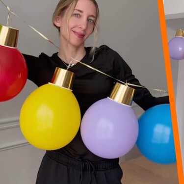 Globos en forma de esfera gigantes: la tendencia para decorar en Navidad que puedes hacer tú misma