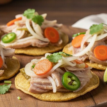 Cómo hacer 1 kilo de pata en escabeche para las tostadas de la Noche Mexicana