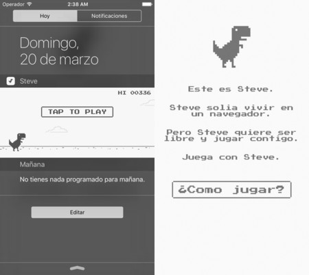 Steve, el dinosaurio que saltó desde tu navegador a las notificaciones de tu iPhone