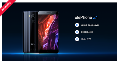 elePhone Z1, un smartphone "bueno bonito y barato" que puedes apoyar mediante crowdfunding