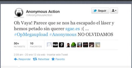Anonymous lanza ataques también en España: cae la web de la SGAE