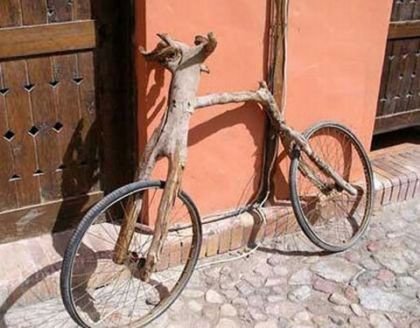 Bicicleta un tanto rústica