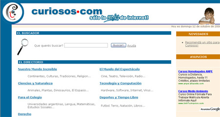 Curiosos.com, directorio de páginas web para toda la familia